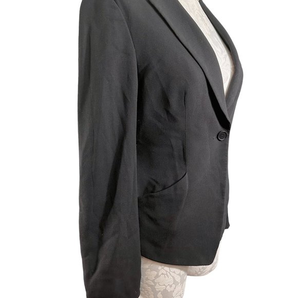 BCBG Max Azria Sheer Back Knotted Blazer Black Women's Small LFX4C374 - Picture 8 of 15